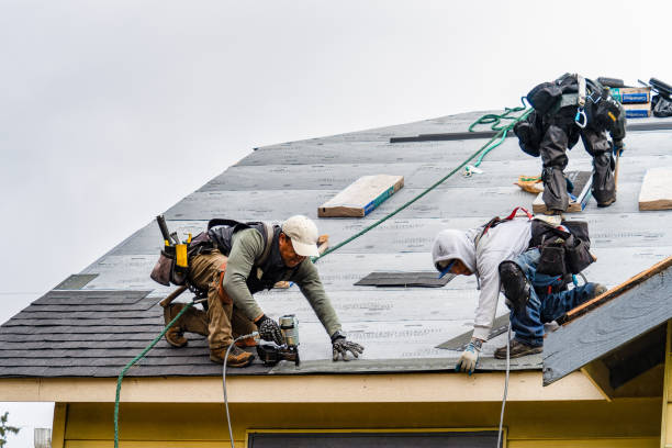 Professional Gutter Installation technician working in Spiritwood, ND